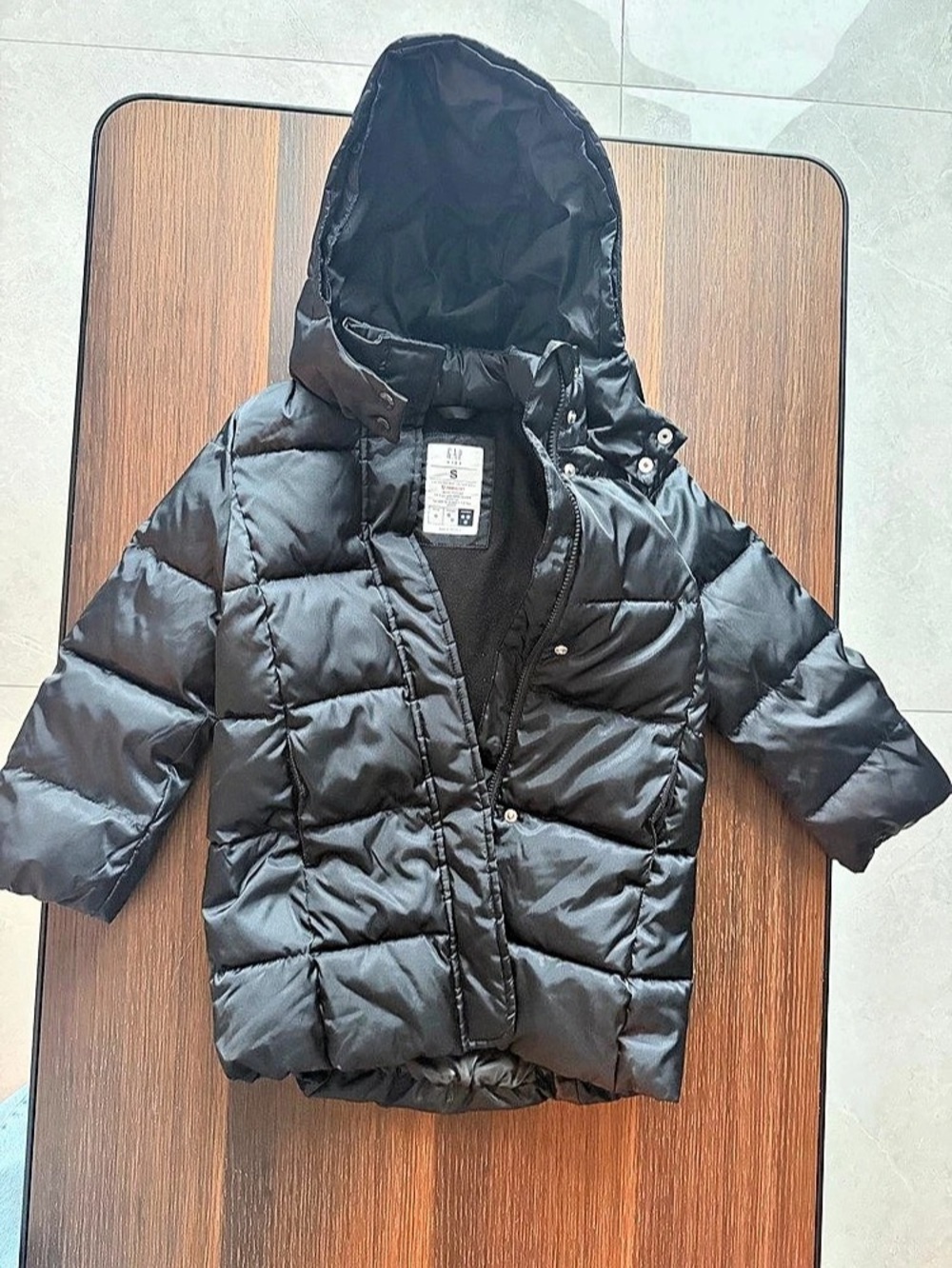 GAP Kids Puffer Jacket Black Size Small Like New